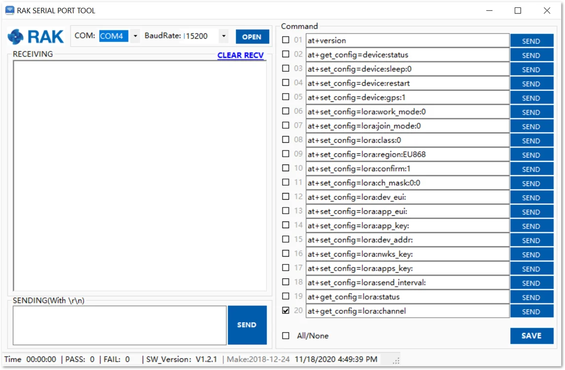 RAK Serial Port Tool