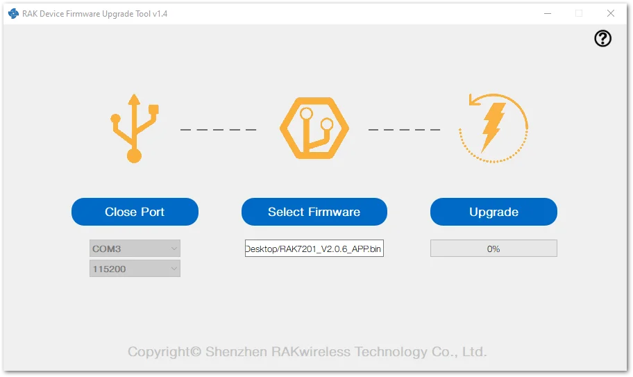 Selecting the firmware