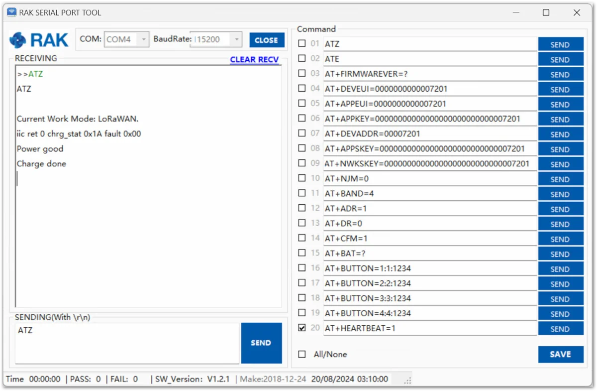 Configure the RAK7201V2 in ABP mode