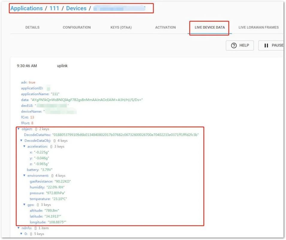 Decode Status in ChirpStack