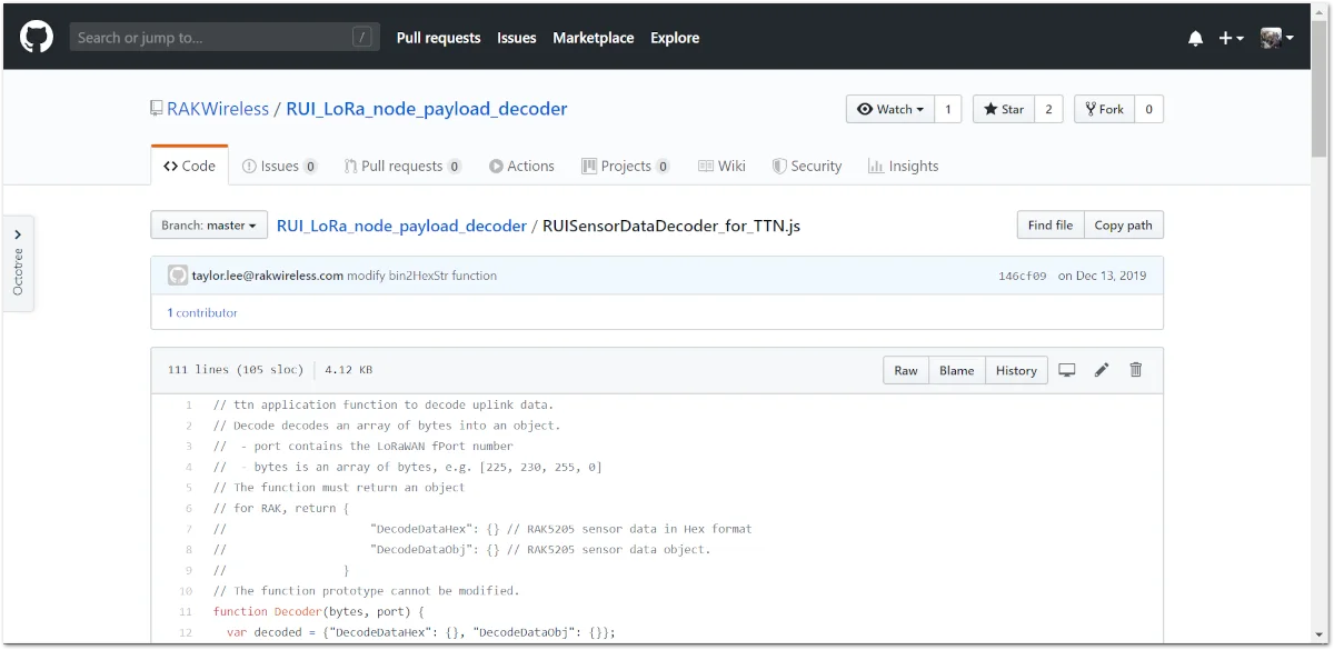 Github Page for the Decoding Function
