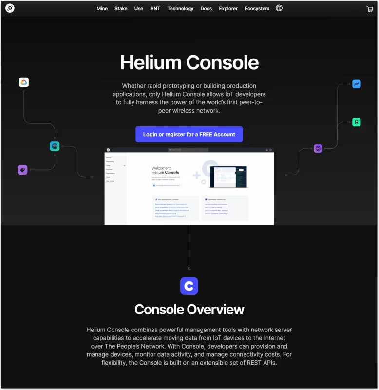 Helium console