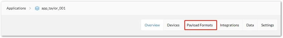 Payload Format at TTN Application Page