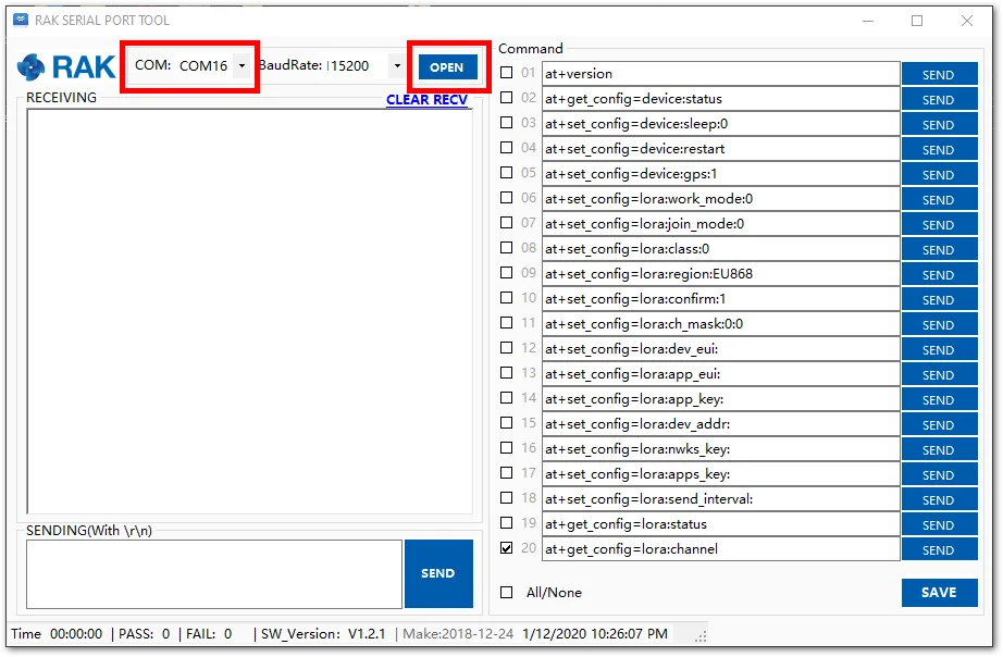 Correct Port Number and Correct Baud rate