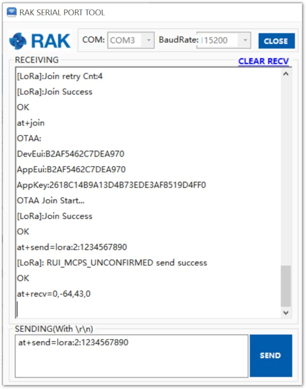 Sending Data to ChirpStack