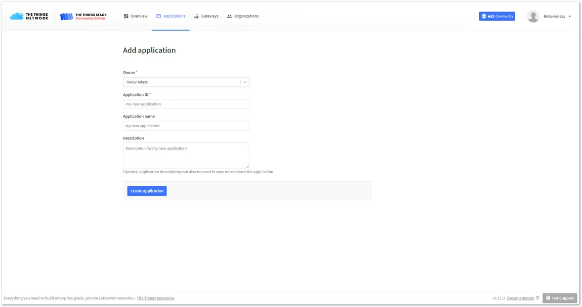 Create an application page