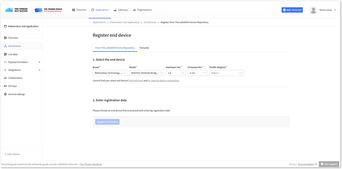 Choosing the device