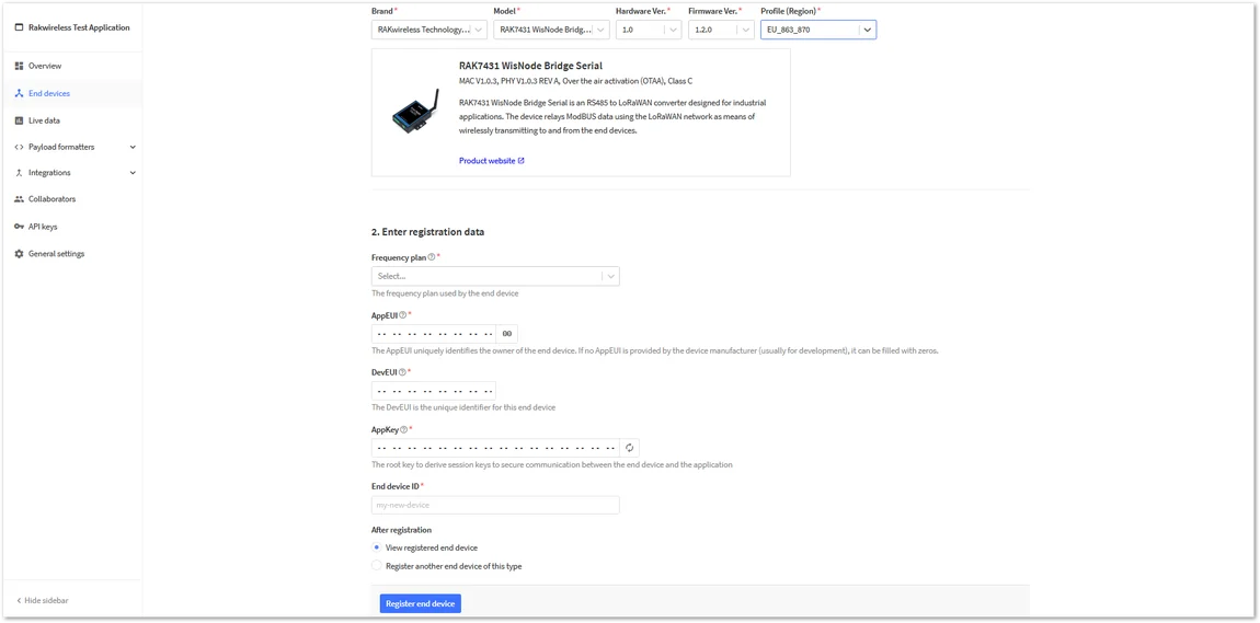Registration Data
