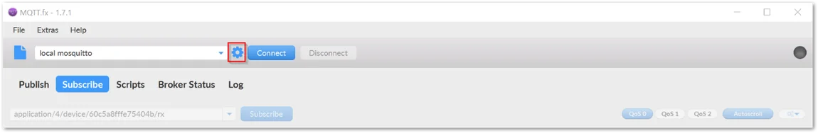 MQTT.fx connection profile