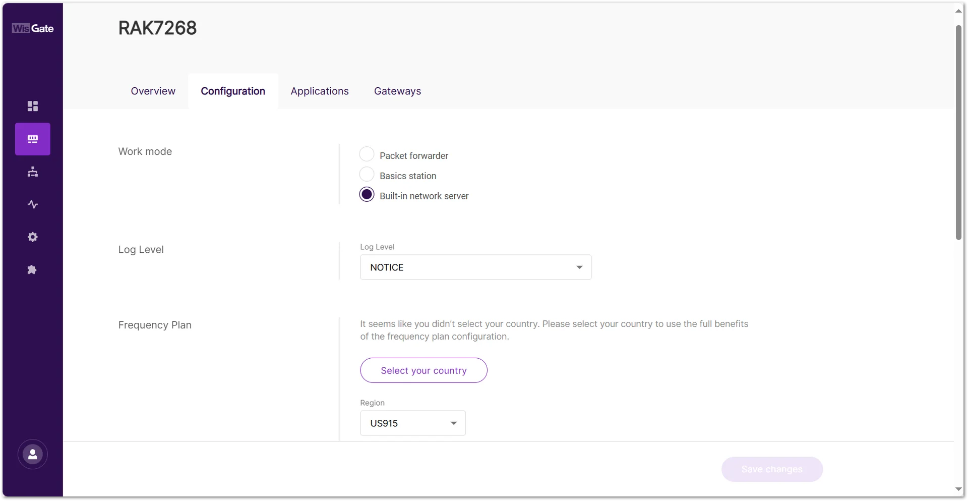 Configure Built-in Network Server mode
