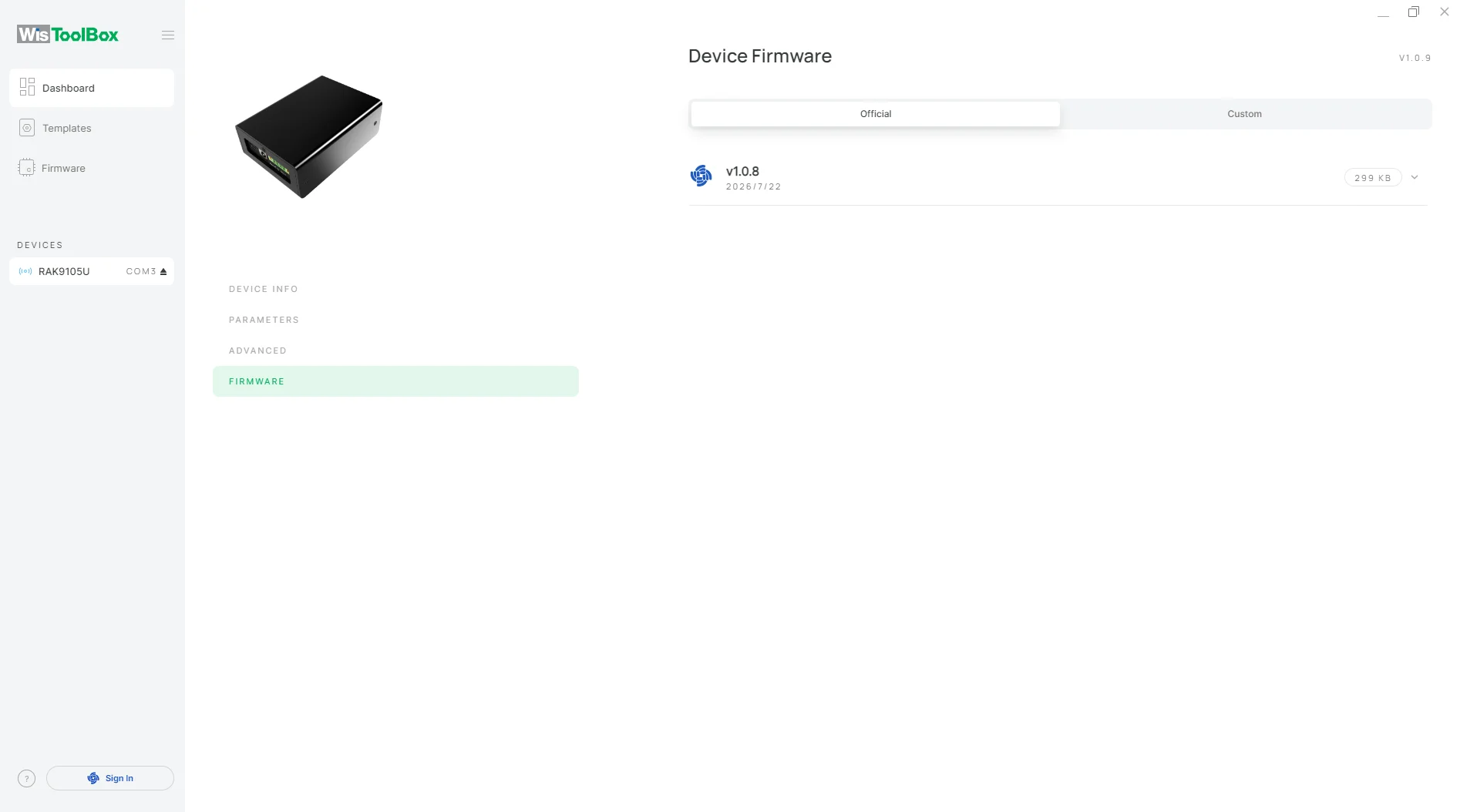 RAK9105U Official Firmware