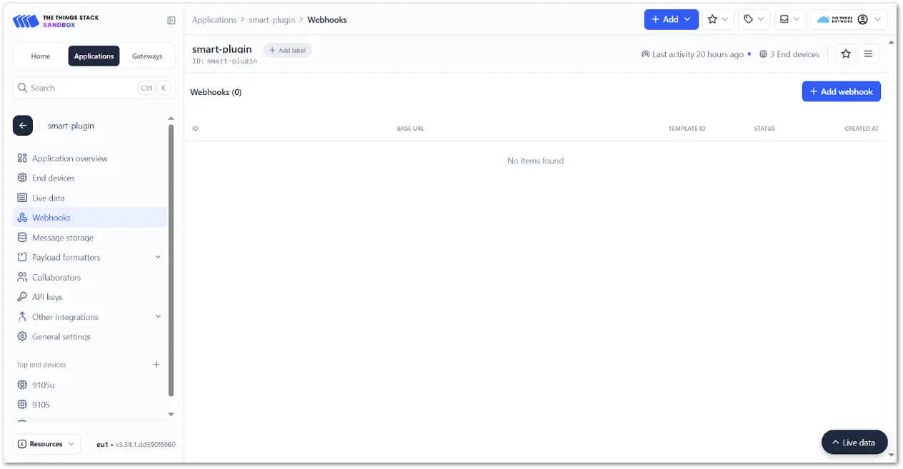 Datacake integration in The Things Stack