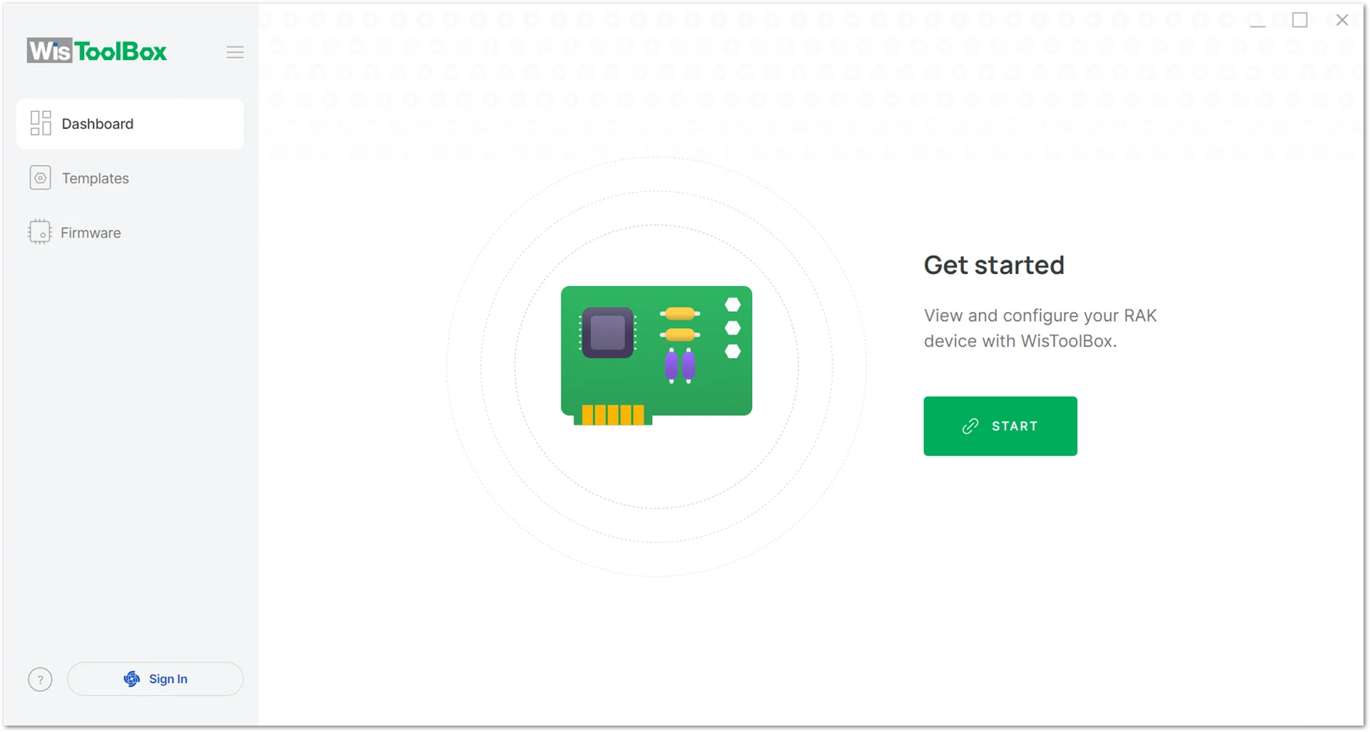 Start device detection in WisToolBox