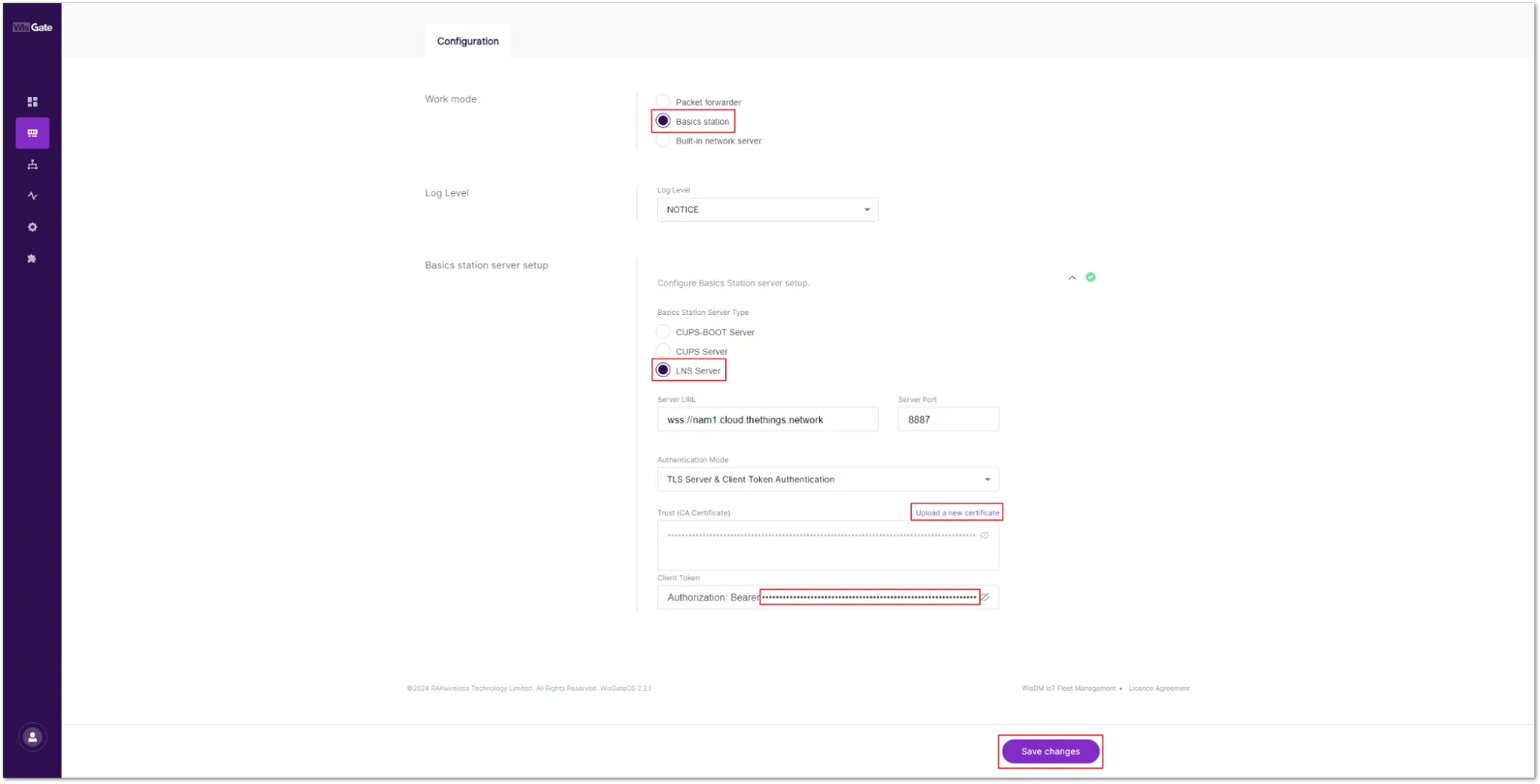 Configure the Gateway