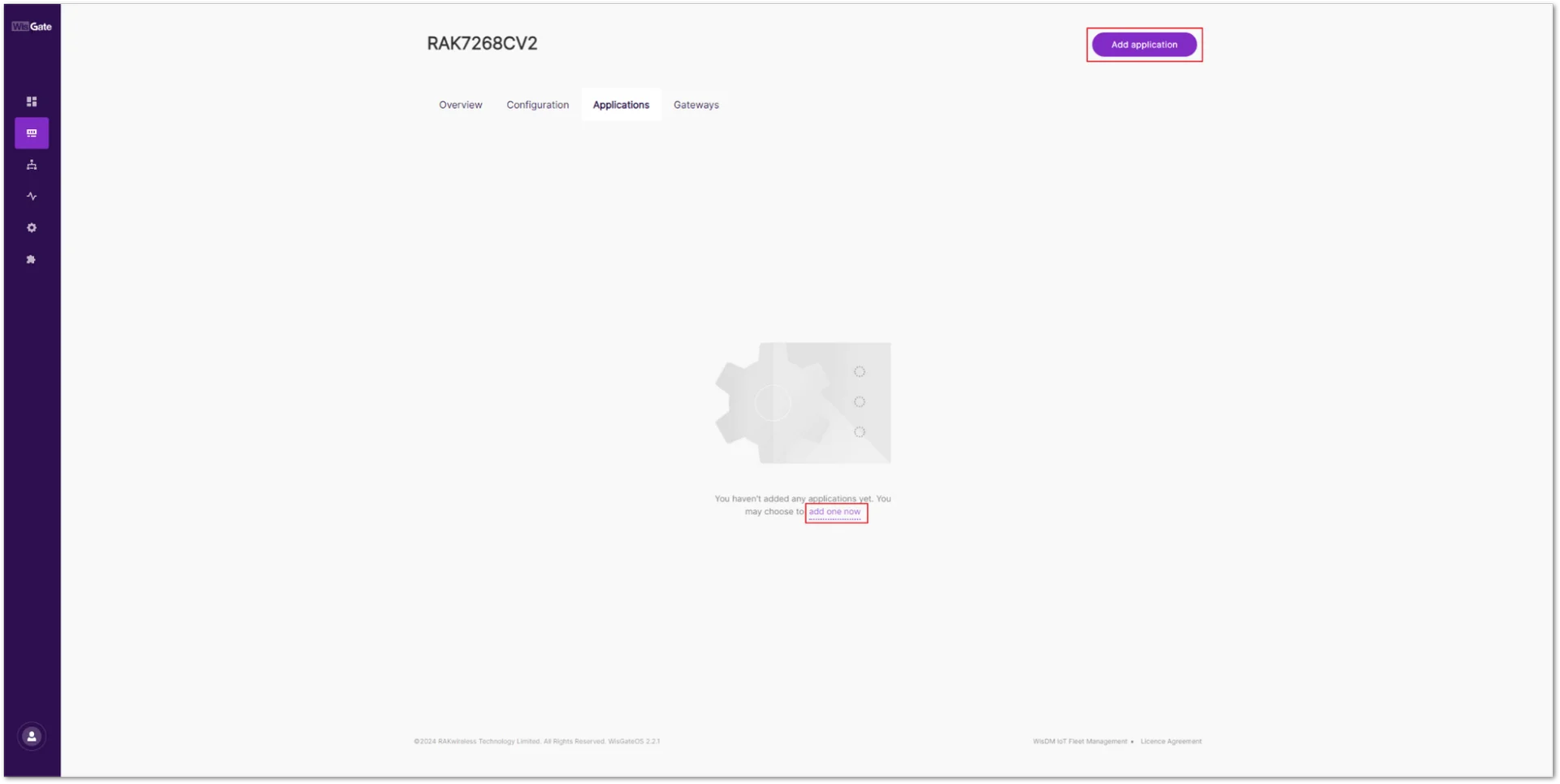 Applications tab