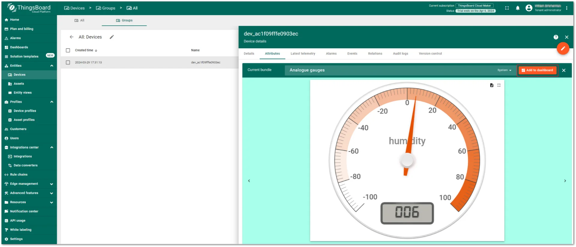 Selecting a widget