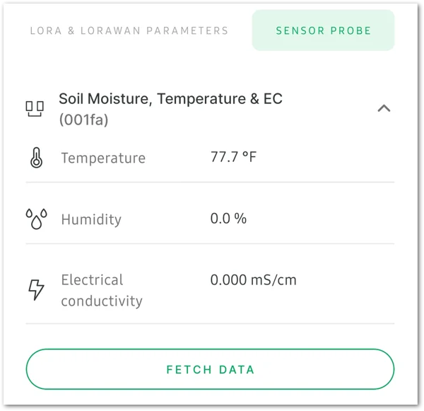 Details of the soil moisture, temperature and EC sensor