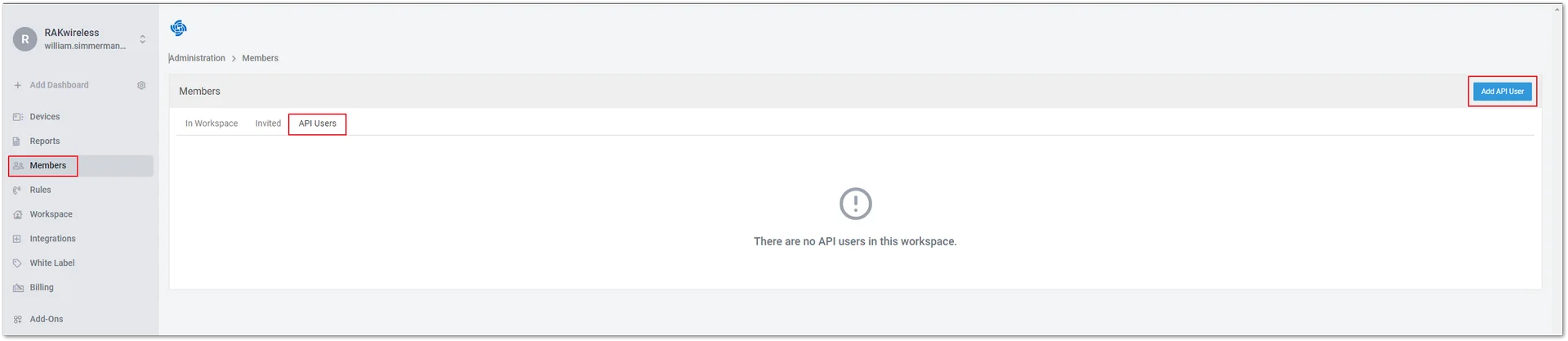 Add API User