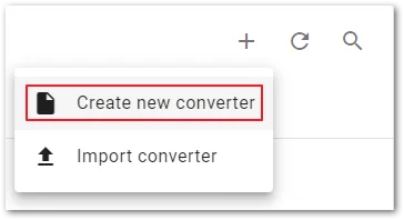 Create a new Converter