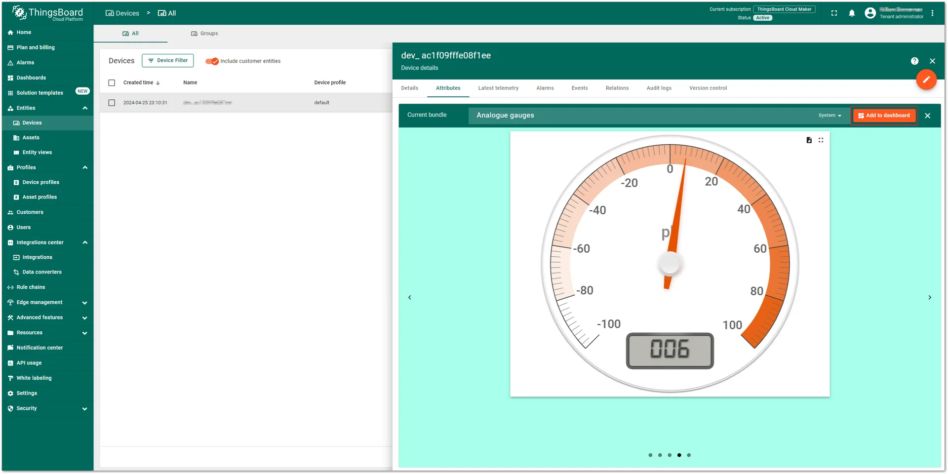 Add data to Dashboard