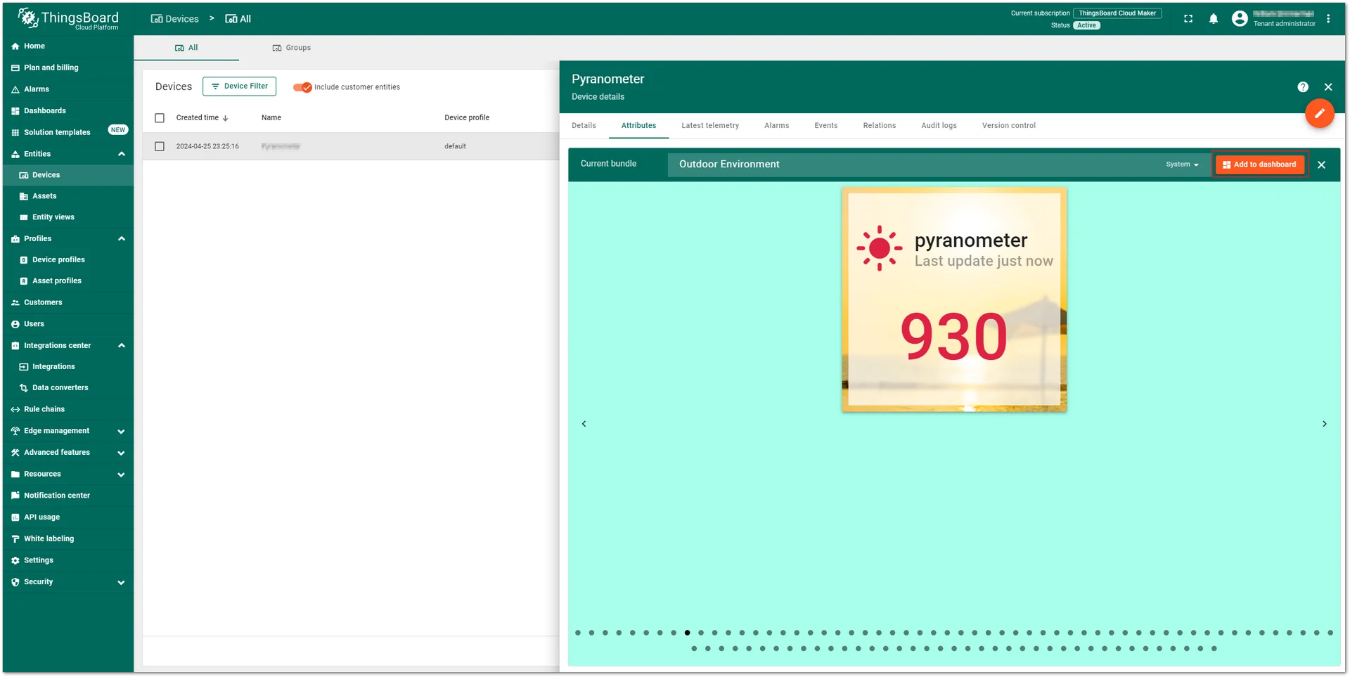Add data to Dashboard