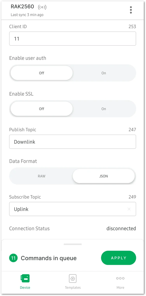 Configure the Subscription Topics