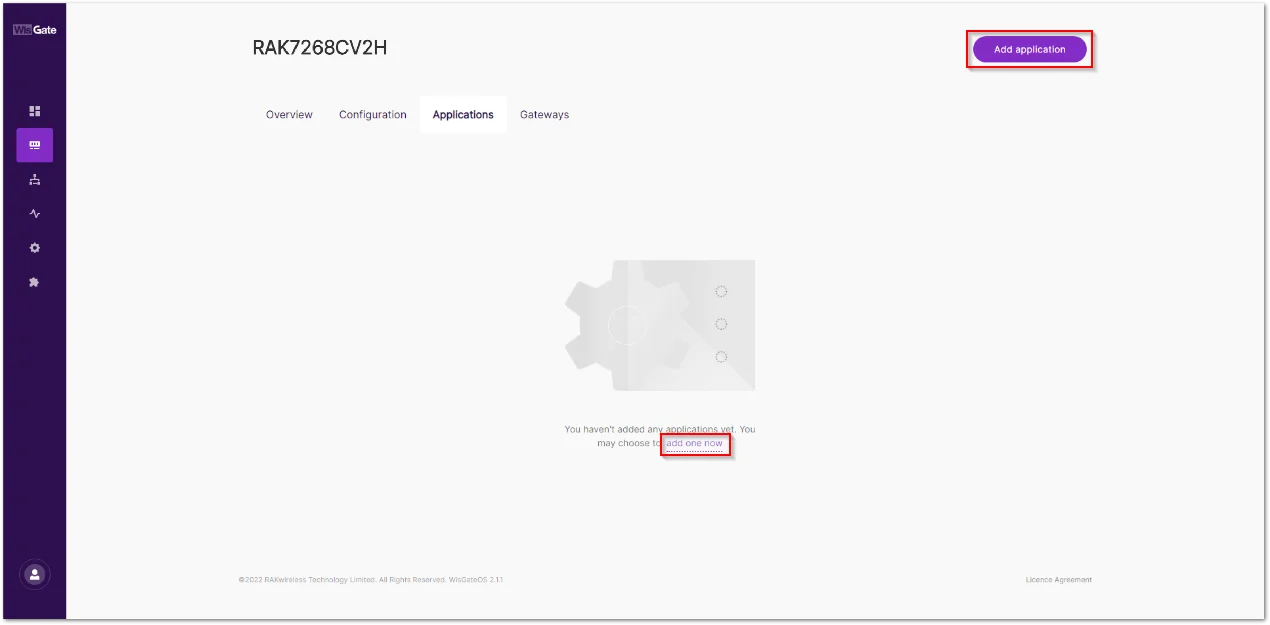 Applications tab
