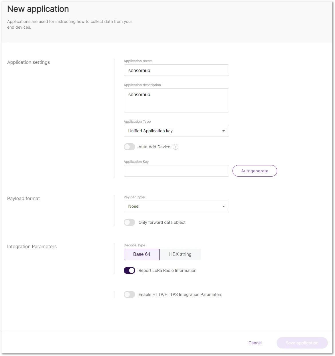 Add Application Key