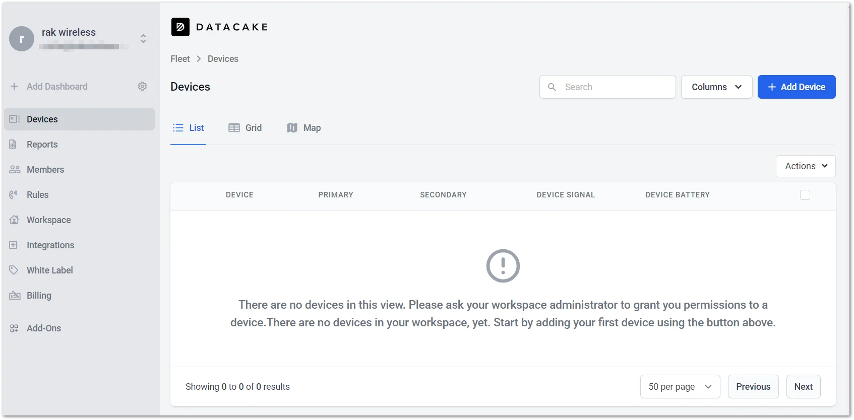 Devices page