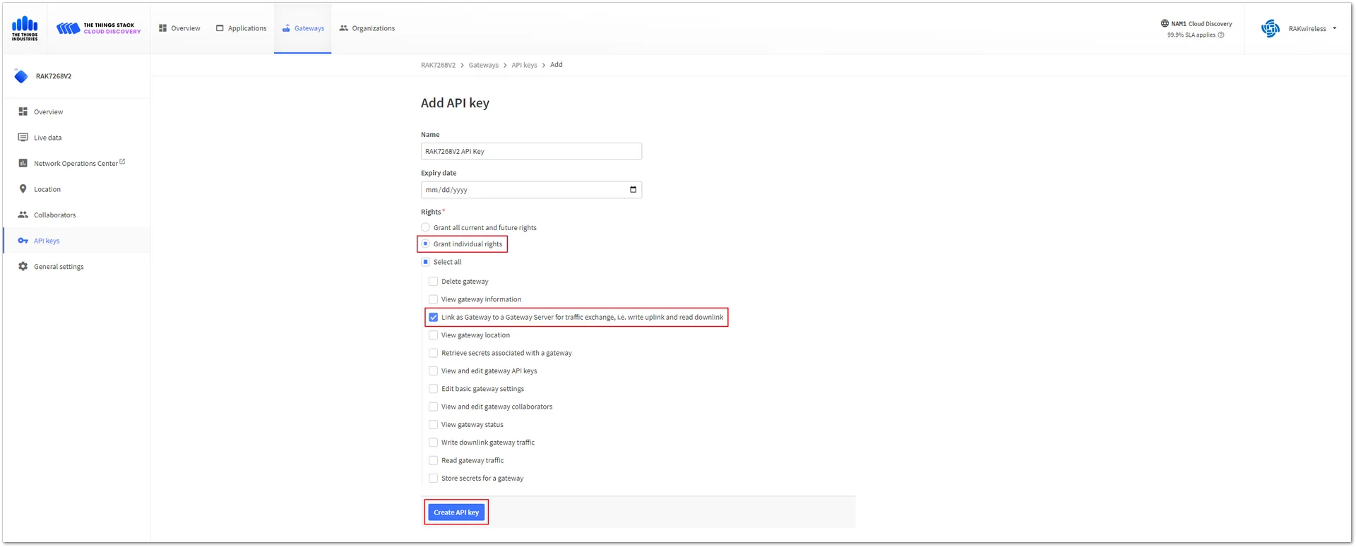 Configure the API Key
