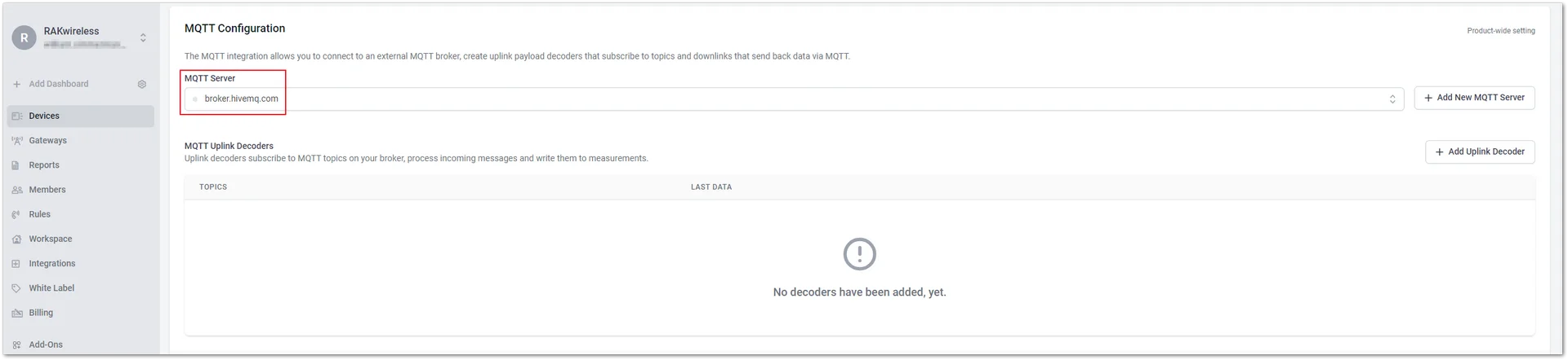 Add MQTT Server