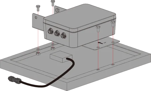 Attach the RAK9154 to solar panel