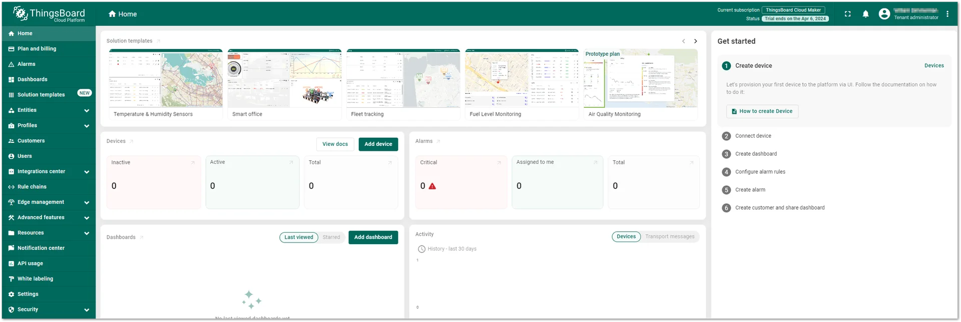 ThingsBoard Homepage