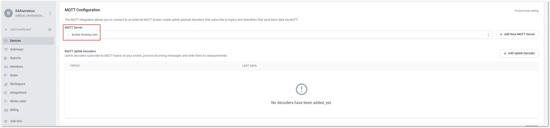 Add MQTT Server