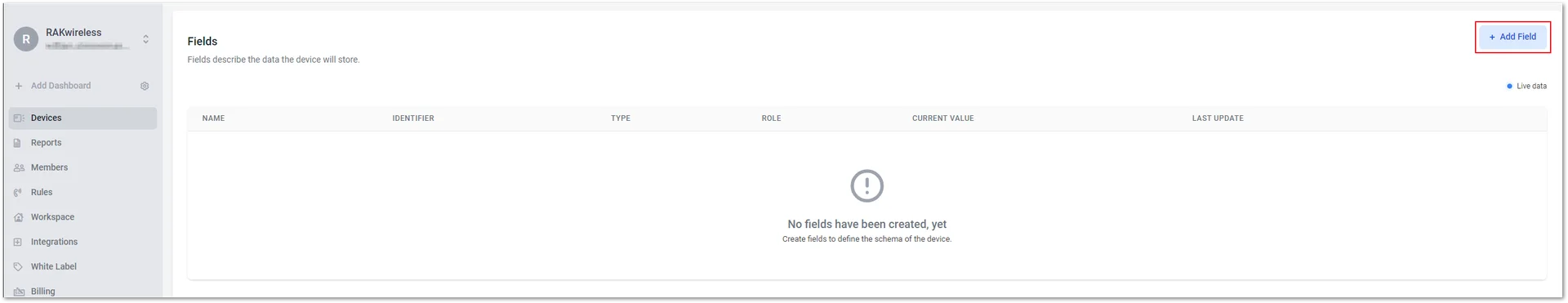 Set the related parameters of the field