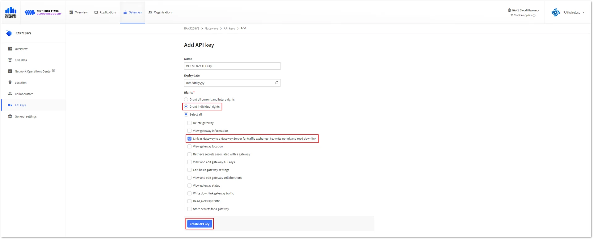 Configure the API Key