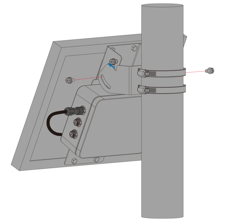 Install the solar panel combination