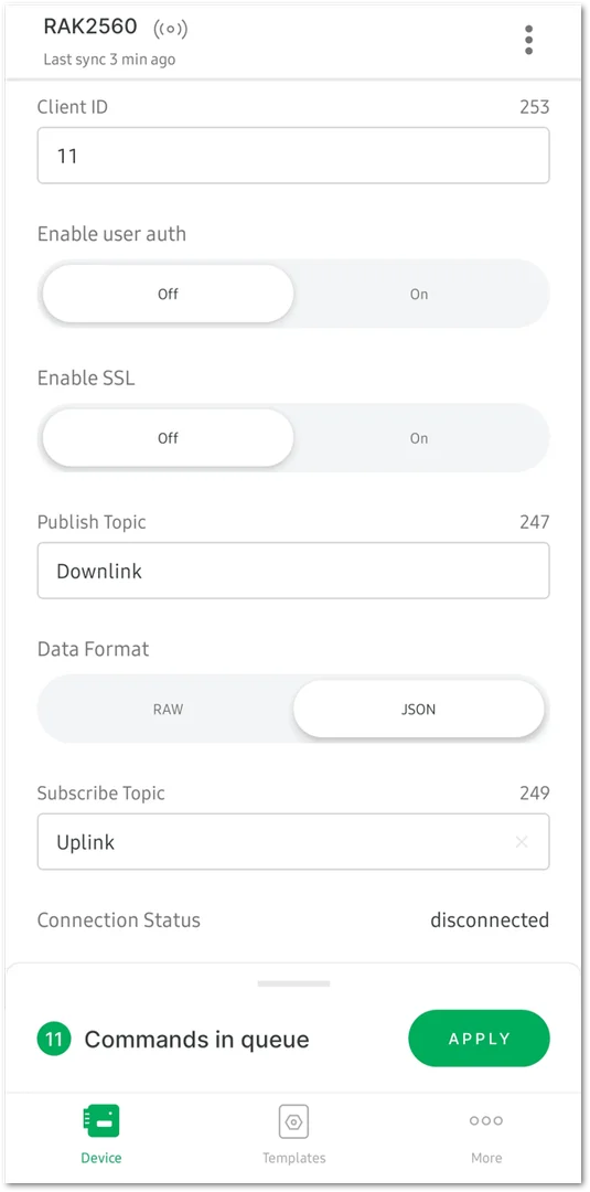 Configure the Subscription Topics