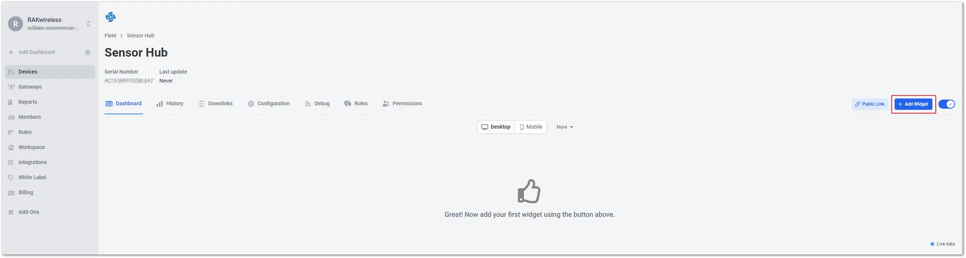 Add visualization widget