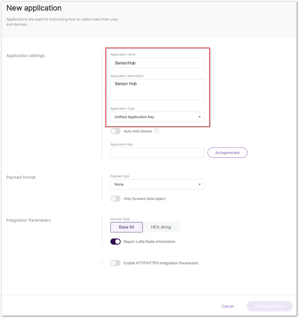 Configure the Application key