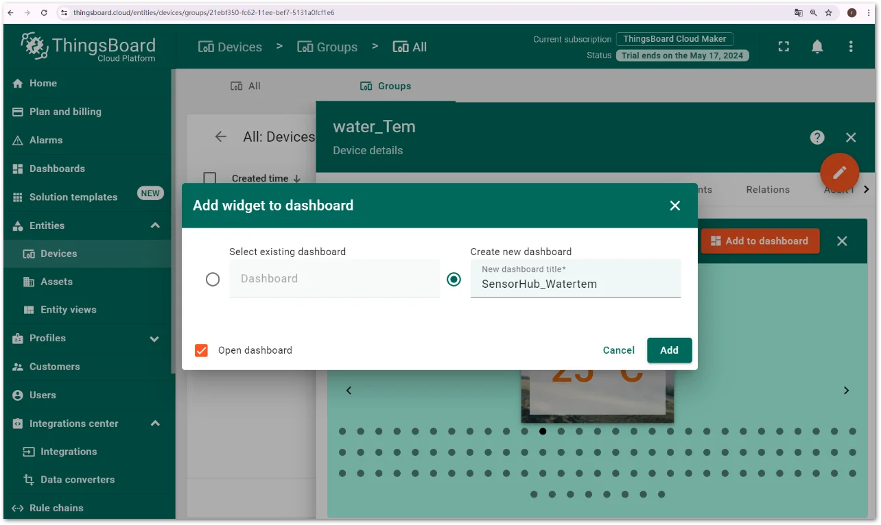 Selecting a widget