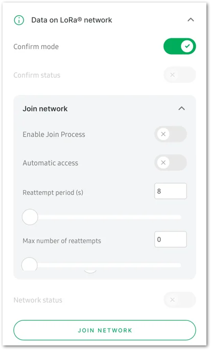 Data on LoRa network