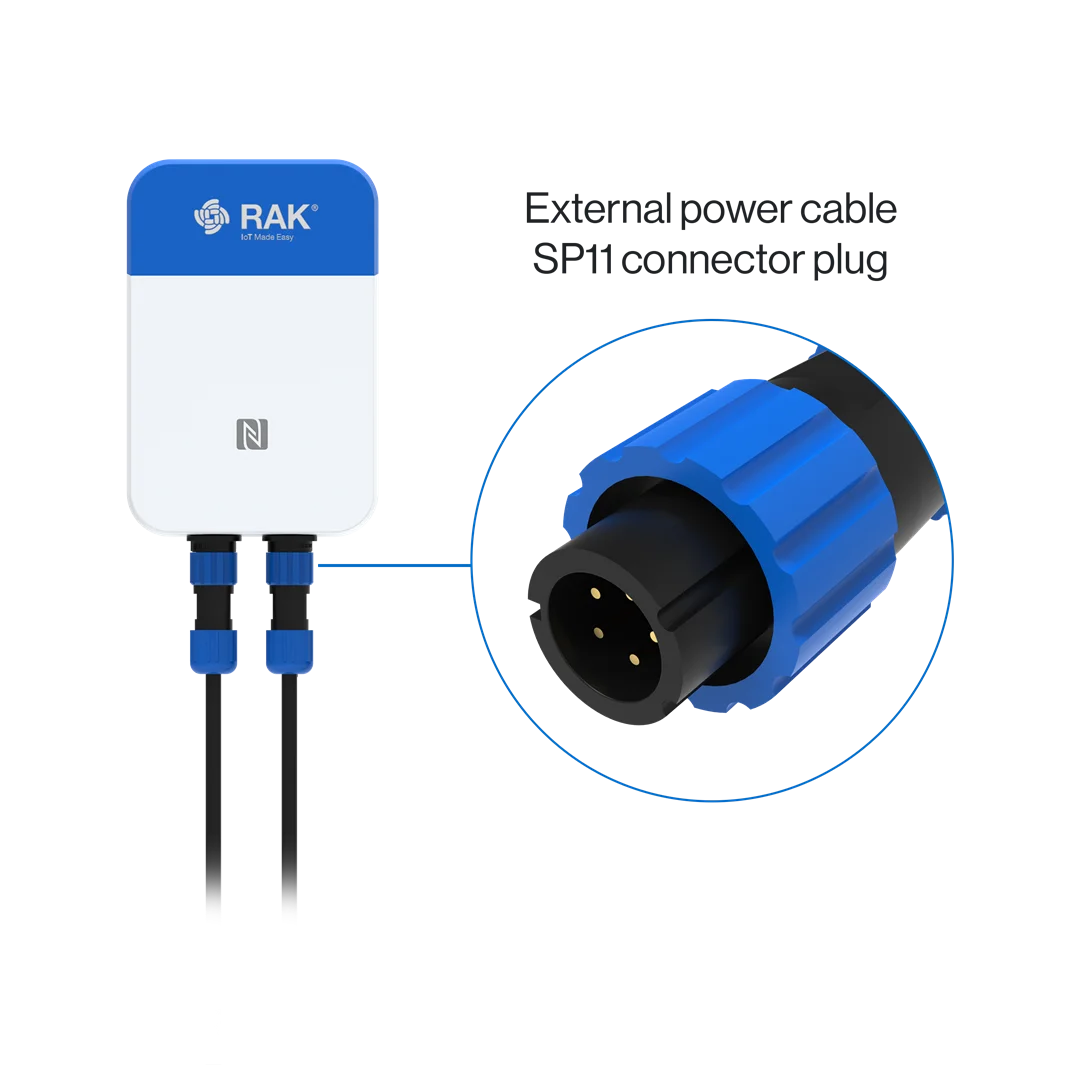 Connect the external power cable