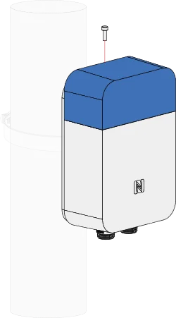 Fasten the device and the bracket