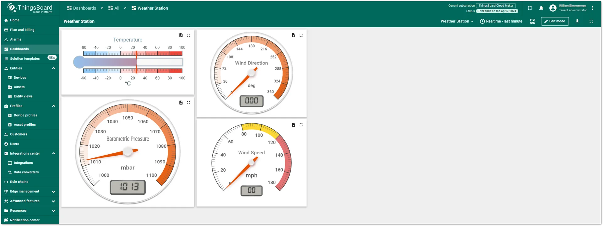 Adding widgets