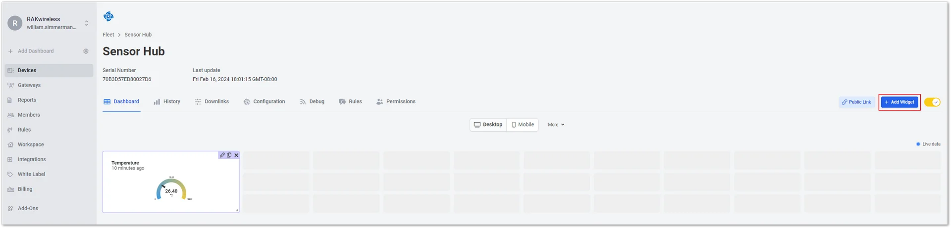 Added Widget
