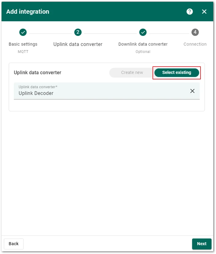 Select the created decoder