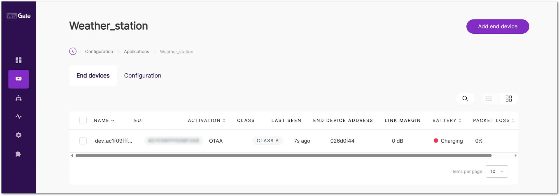 Connected to Gateway Built-In Server